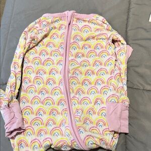 Little Sleepies Pink Rainbow Footies